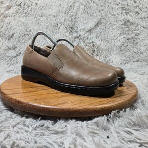 Auditions Melody Womens Size 11S Brown Leather Saddle Stitch Slip On Loafers